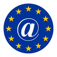 Arobase dans un drapeau européen