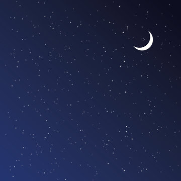 Night Sky. Vector illustration.