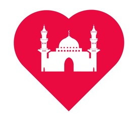 Mosquée dans un cœur