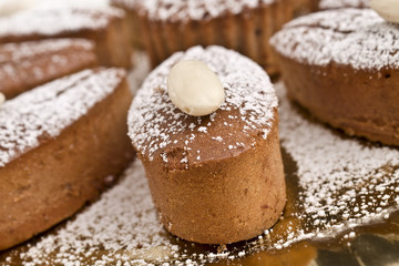 close up homemade sponge cake