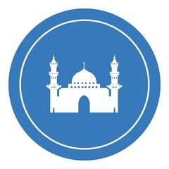 Mosquée dans un panneau rond