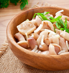 marinated yellow boletus