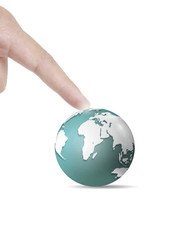  finger earth globe