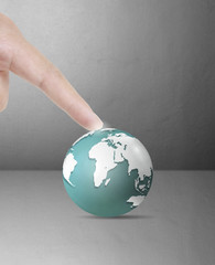  finger earth globe