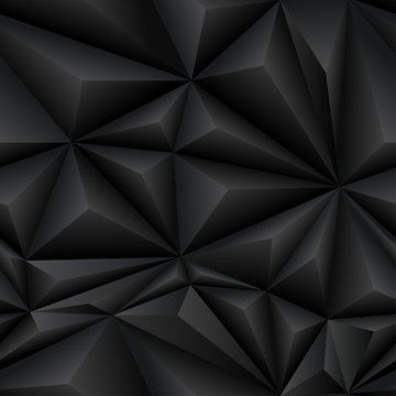 Black Abstract Polygon Background Tile
