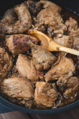 Chahohbili: traditional Georgian chicken ragout, vertical shot