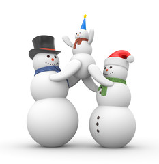 Snowman family