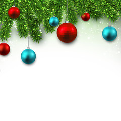 Christmas background with fir branches.