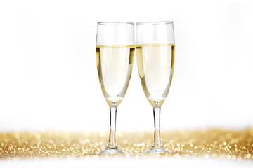 Two champagne flutes