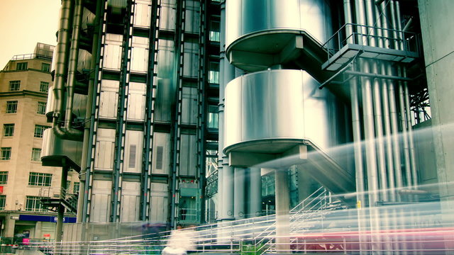 Steel elevator in London