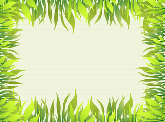 green grass photo frame