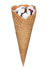ice cream isolated on a white background.