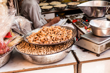 TRaditional food market in India.