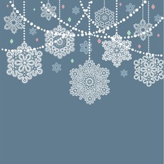 Template frame design for christmas greeting card