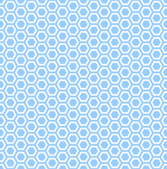 Fototapeta na wymiar Seamless hexagons blue texture.