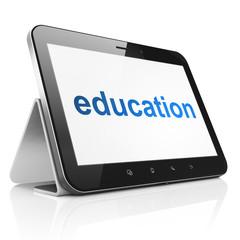 Education concept: Education on tablet pc computer