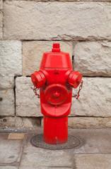 Red fire hydrant