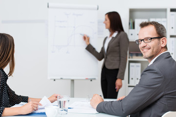 geschäftsmann im seminar