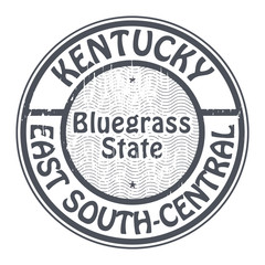 Grunge stamp with name of Kentucky, East South-central