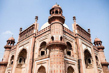 Safdarjung's Tomb in a marble mausoleum in Delhi, India