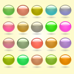 Color vector sphere with glossy and shiny