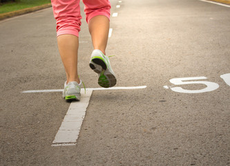 women jogging.