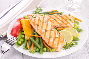salmon and vegetable