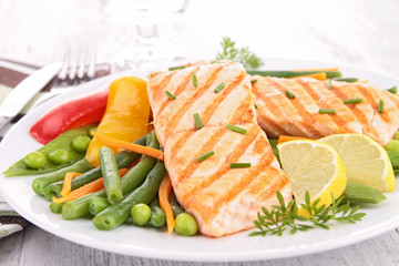 salmon and vegetable