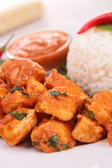 curry dish and rice