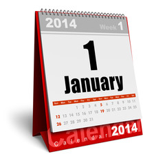 January 2014 calendar