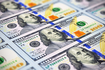 New 100 US dollar banknotes