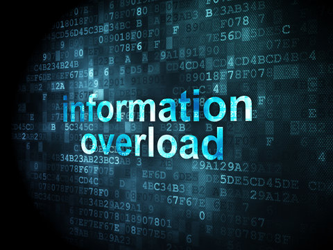 Data Concept: Information Overload On Digital Background