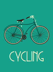 Fototapeta na wymiar Retro bike poster