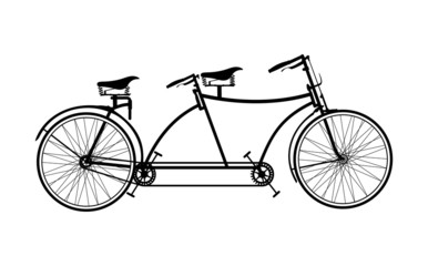 Fototapeta na wymiar Tandem bicycle