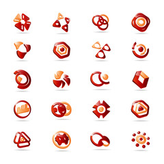 Unusual Elements Set - Isolated On White Background - Vector