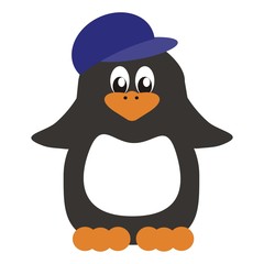 nice penguin on white background