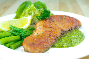 Grilled salmon
