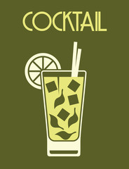 Cocktail retro poster