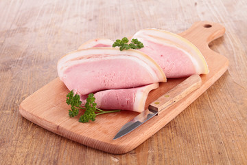 ham on a plank