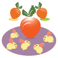 Carrot and rabbit