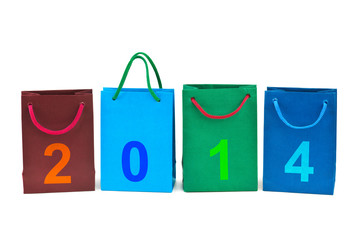 Shopping bags and numbers 2014