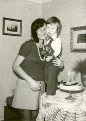 Young mother with her son - circa 1975