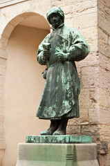 Obraz premium statue de Claus Sluter en bronze à Dijon