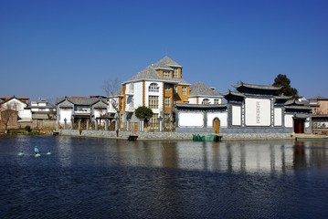 Rural scenery around Erhai lake and Dali, Yunnan province, China