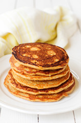 A Stack of Pumpkin Pancakes, copy space for your text