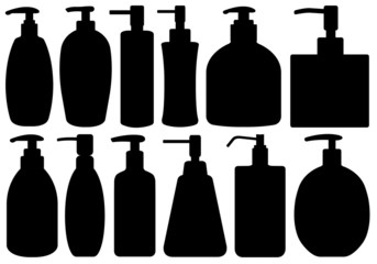 Set of different liquid soaps