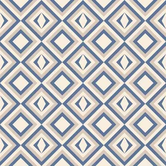 Acrylic prints ZigZag Fashion pattern with squares and stars