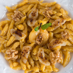 sweet dumplings with pear and brown sugar