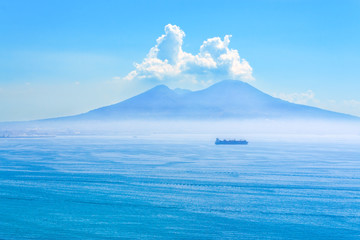 Nice view of the volcano Mount Vesuvius