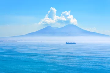 Poster Mooi uitzicht op de vulkaan de Vesuvius © alexvav